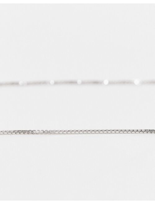 ASOS DESIGN neckchain with oval St Christopher pendant in silver tone