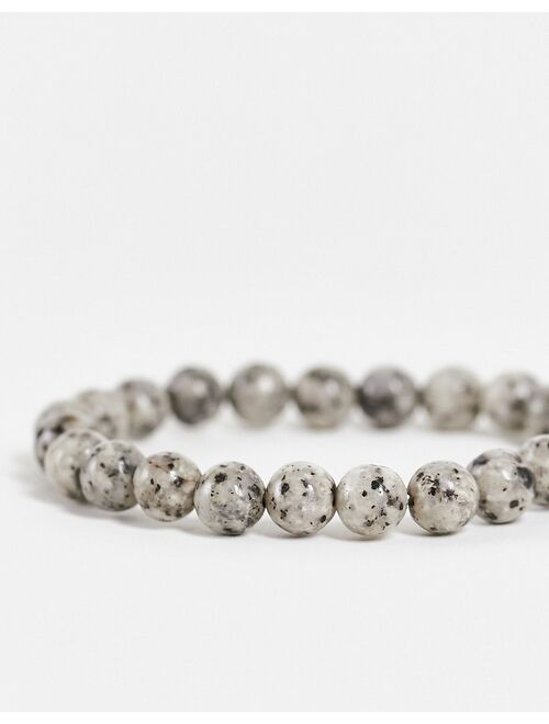 DesignB natural stone beaded bracelet in gray