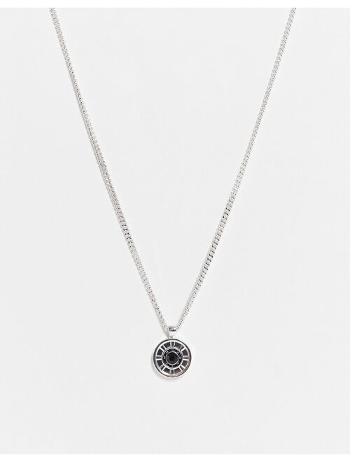 Icon Brand deco wheel pendant in silver