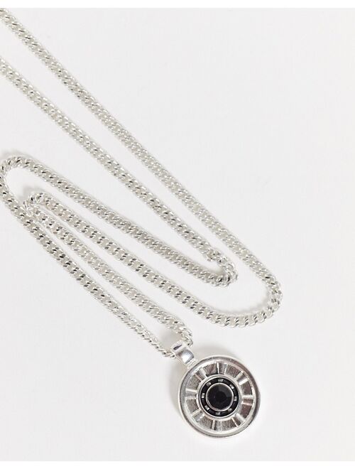 Icon Brand deco wheel pendant in silver