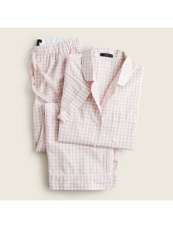 Short-sleeve pajama set in gingham