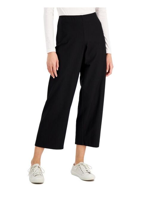 Eileen Fisher High-Waist Straight-Leg Ankle Pants