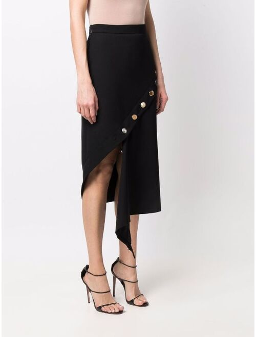 Alexander McQueen button fluted midi skirt