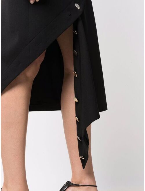 Alexander McQueen button fluted midi skirt