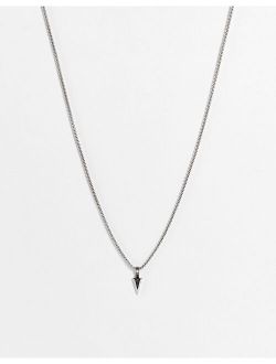 Icon Brand stainless steel arrow necklace in silver