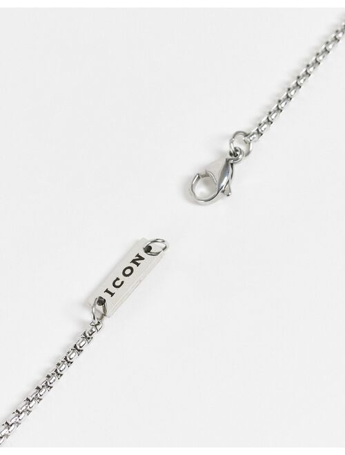 Icon Brand stainless steel arrow necklace in silver