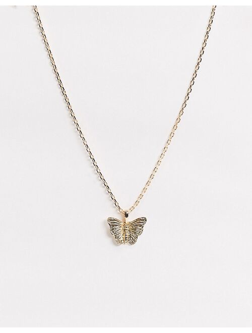 Chained & Able neckchain in gold with butterfly pendant