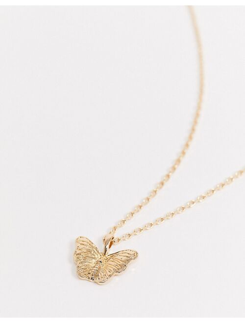 Chained & Able neckchain in gold with butterfly pendant