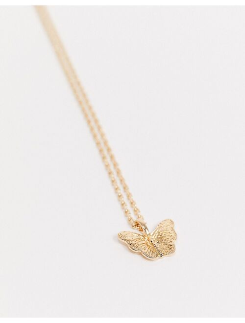 Chained & Able neckchain in gold with butterfly pendant