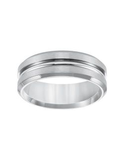 Lovemark Stainless Steel Groove Men's Wedding Band