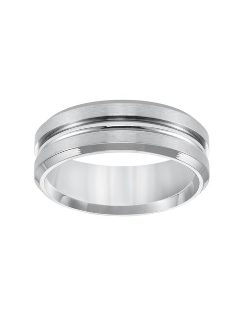 Lovemark Stainless Steel Groove Men's Wedding Band