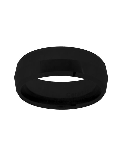 Black Ceramic Wedding Band - Men