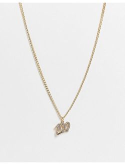 WFTW 100 necklace in gold