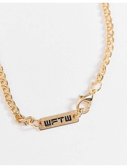 WFTW 100 necklace in gold