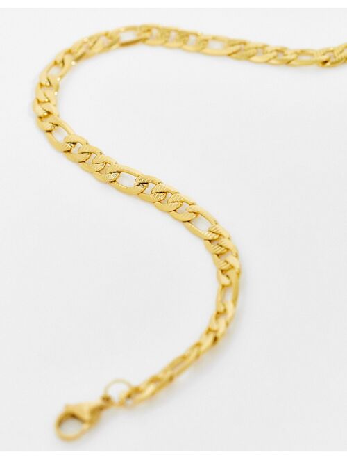 Icon Brand stainless steel figaro necklace in gold tone