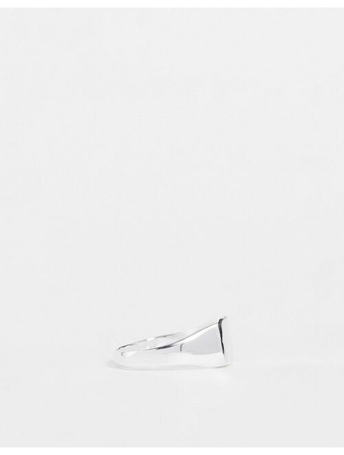 ASOS DESIGN sterling silver pinky signet ring