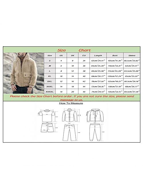 KEEYO Mens Fluffy Sherpa Fleece Jackets Fashion Casual Full Zip Stand Collar Fuzzy Warm Big and Tall Windproof Winter Coats