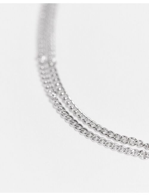 DesignB wish bone chain pendant in silver