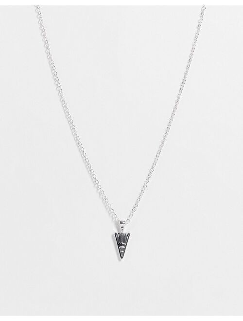 Icon Brand arrow pendant in silver