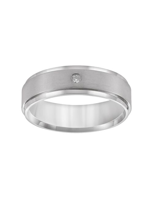 Lovemark Titanium Diamond Accent Wedding Band