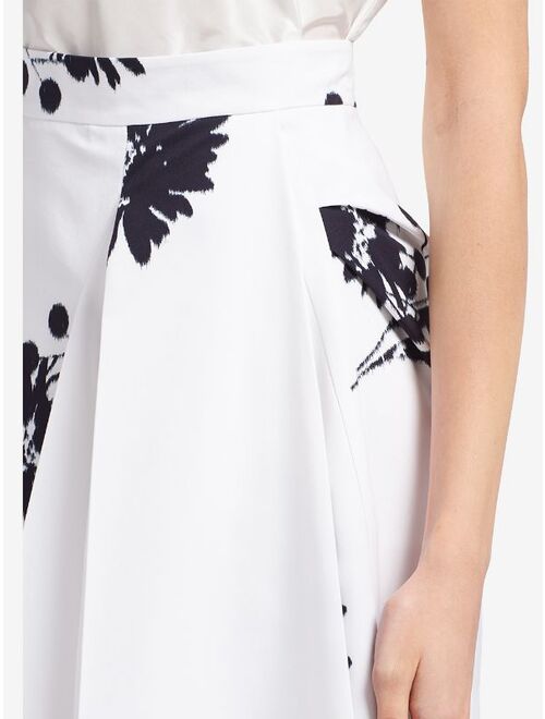 Prada floral print poplin skirt