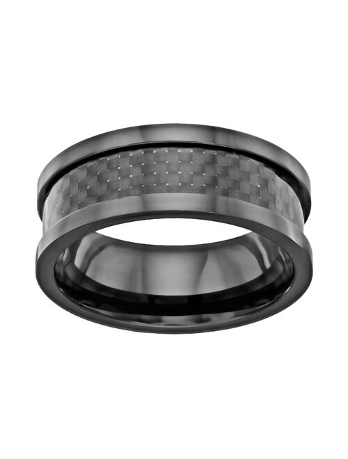 Men's Black Ceramic & Carbon Fiber Band