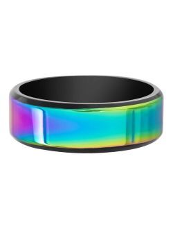 Men's Stainless Steel Rainbow Ring