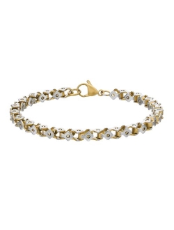 Stainless Steel Square-Link Chain Bracelet