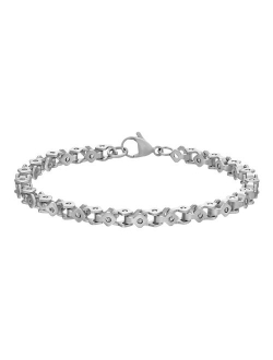 Stainless Steel Square-Link Chain Bracelet