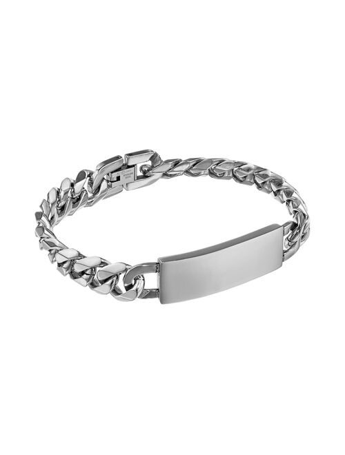 LYNX Stainless Steel Curb Chain ID Bracelet -  Men