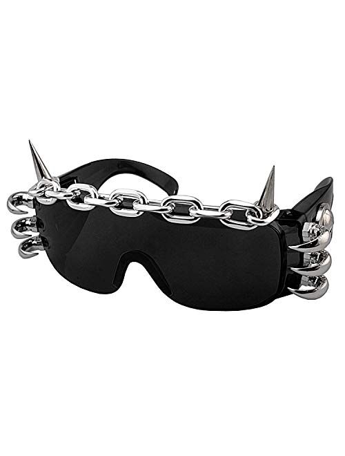 Crazy Hunter punk rock studded cosply dancing glasses cool men/lady sunglasses