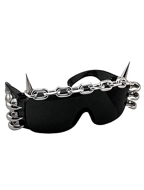 Crazy Hunter punk rock studded cosply dancing glasses cool men/lady sunglasses