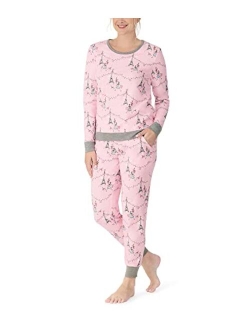 Women's Crew Pullover Jogger Pj Set