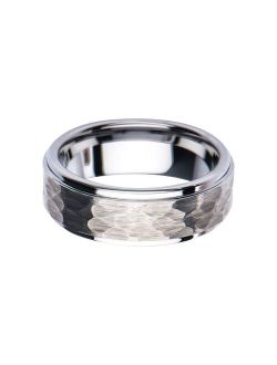 Men's Stainless Steel Hammered Ring