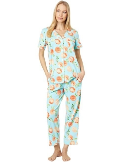 Short Sleeve Cropped Pajama Set