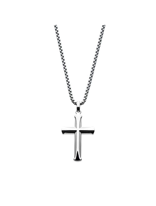 Men's Stainless Steel Apostle Cross Pendant Necklace