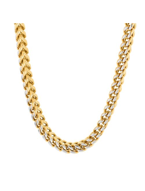 Steel Nation Gold Tone Ion-Plated Stainless Steel Franco Chain Necklace