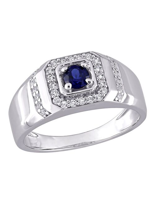 Men's Stella Grace Lab-Created Blue & White Sapphire Ring