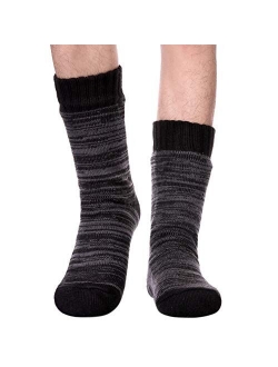 DYW Mens Fuzzy Slipper Socks Warm Thick Heavy Thermal Fleece lined Fluffy Winter Non Slip Socks