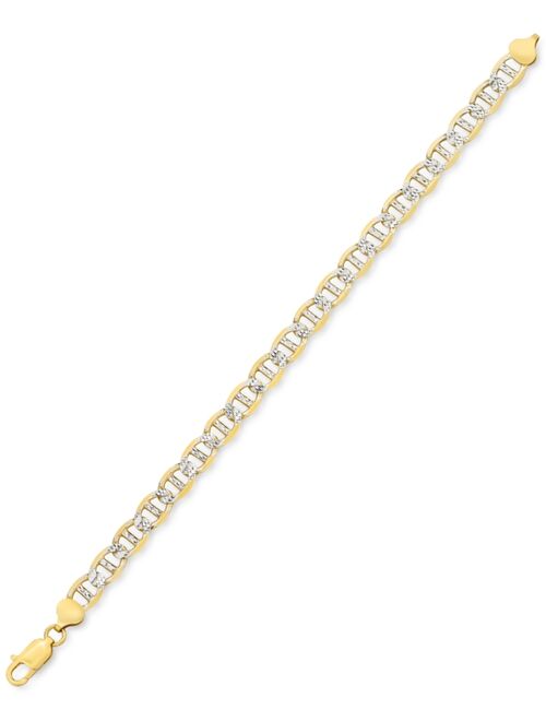 Macy's Men's Two-Tone Mariner Link Bracelet in Sterling Silver & 14k Gold-Plate