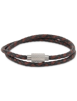 Bespoke Men's Skinny Double Wrap Leather Bracelet