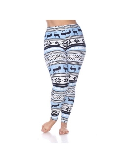 Plus Size White Mark Printed Leggings