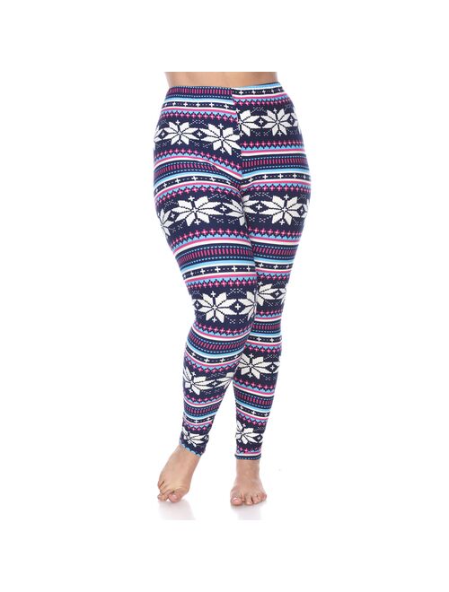 Plus Size White Mark Printed Leggings