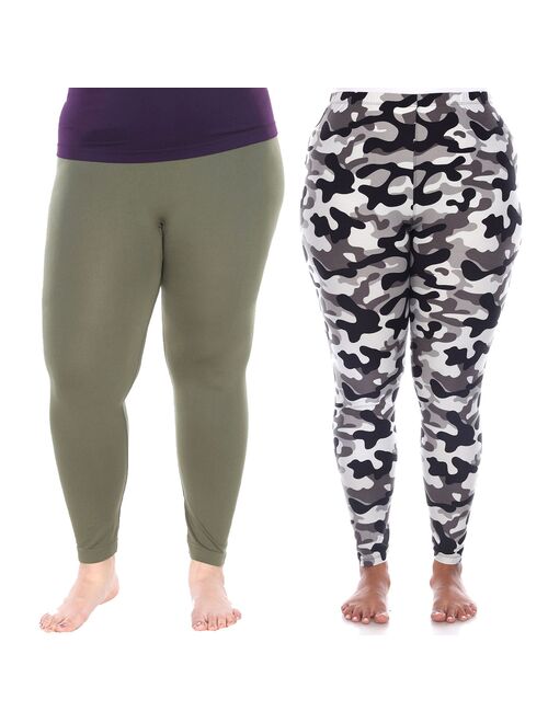 Plus Size White Mark 2-Pack Leggings