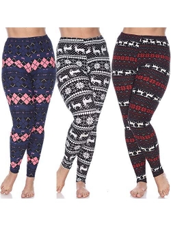 Women's Plus Size Leggings, Pack of 3