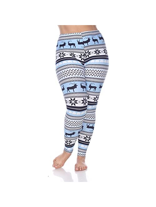 White Mark Plus Size Printed Leggings