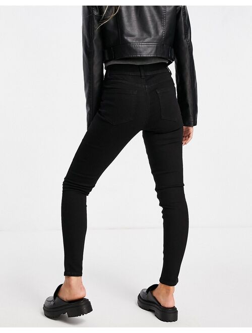 New Look ripped skinny jeans in black