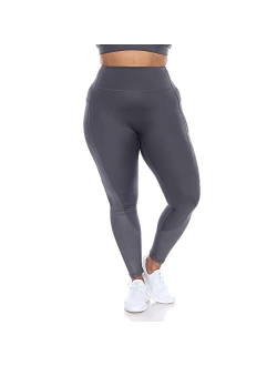 Plus Size High-Waist Mesh Fitness Leggings Pants