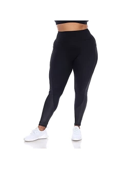 Plus Size High-Waist Mesh Fitness Leggings Pants