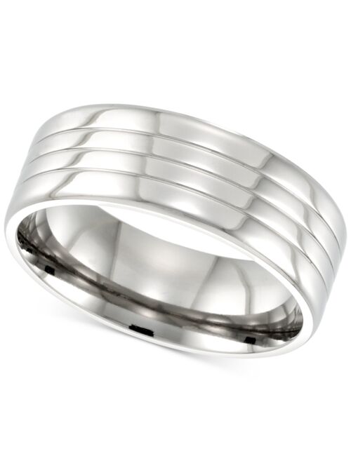 LEGACY for MEN by Simone I. Smith Textured Ring in Stainless Steel